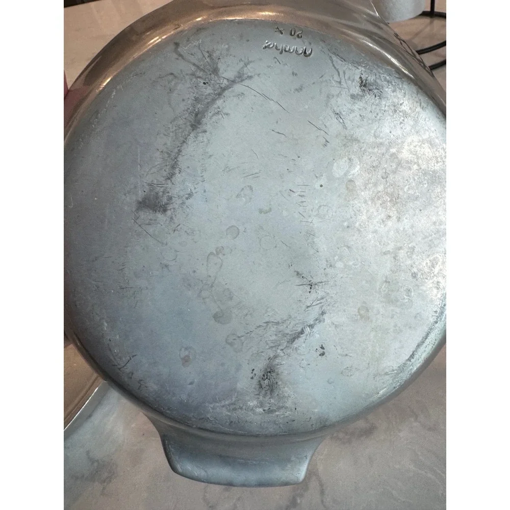 Vintage Nambe 20 X Metal Alloy Casserole Dish with Lid Mid Century Modern Silver